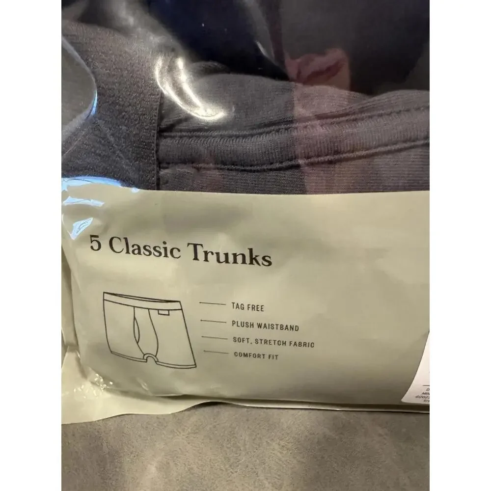 NWT Goodfellow 5 Pack Classic Comfort‎ Fit Trunks Black Size XLarge 40